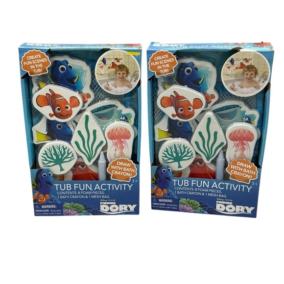 2 PACK DISNEY PIXAR FINDING DORY FUN ACTIVITY SET FOAM PIECES BATH CRAYON BAG - Picture 6 of 6